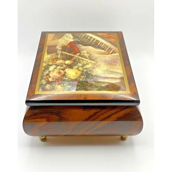 Lena Lui Ercolano Italy Wooden Music Box Presents Harmonic Duet by Lena Liu Decor